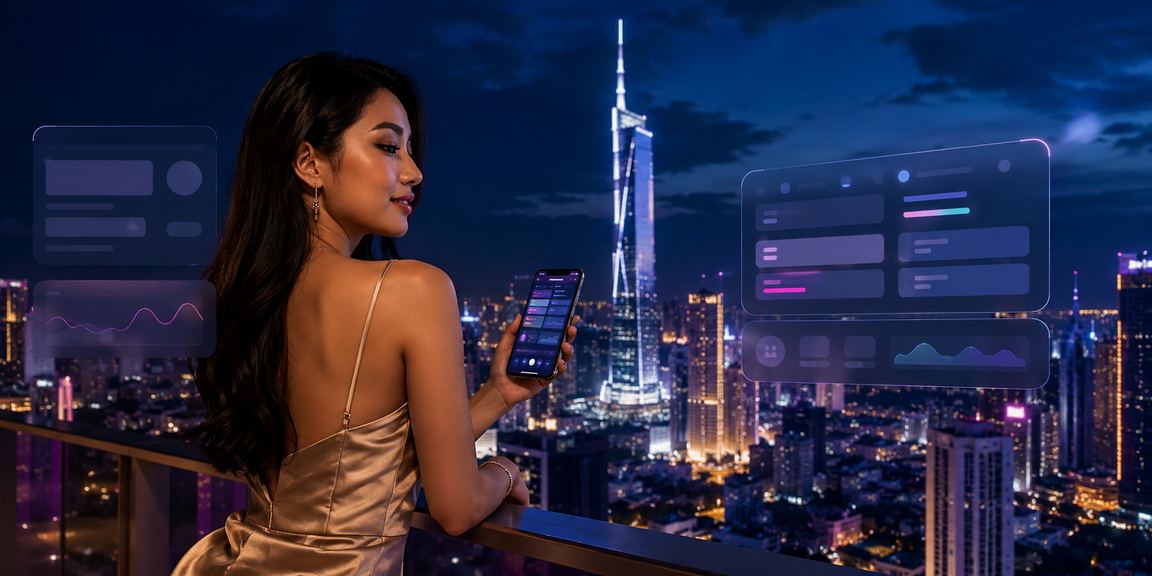 Pemandangan malam Kuala Lumpur dengan lampu kasino VIP